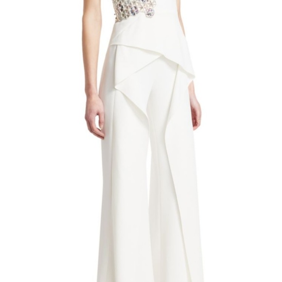 Roland Mouret 'Manton' embellished white jump suit - Picture 3 of 8
